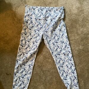 ZYIA Blue and White Athletic Leggings